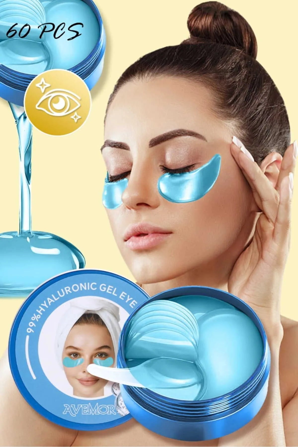 60 Adet Göz Altı Aydınlatıcı, Sıkılaştırıcı Ve Onarıcı Maske 1.4gr*60 Adet mavi