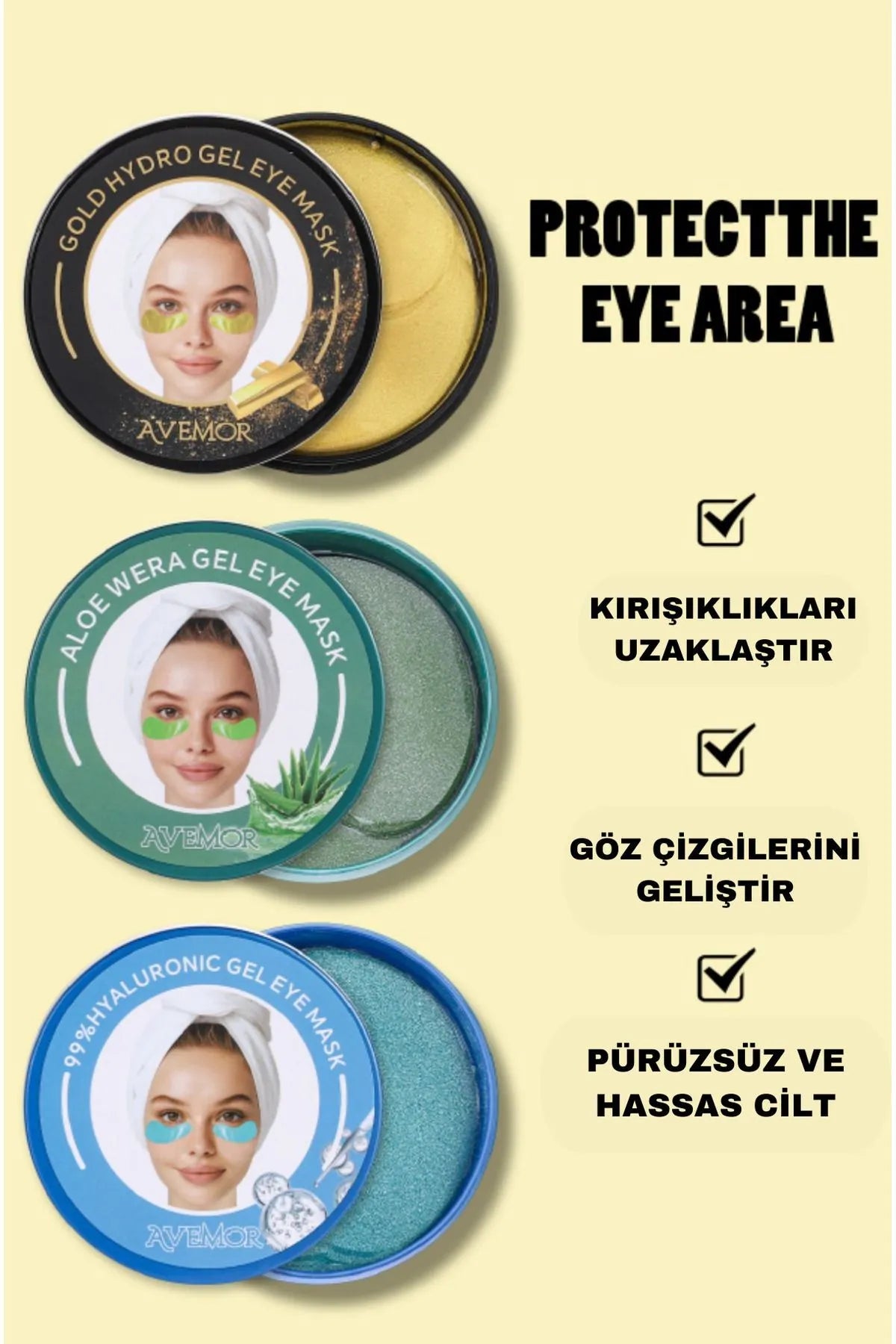 60 Adt Göz Altı Aydınlatıcı, Sıkılaştırıcı Ve Onarıcı Maske 1.4gr*60 Adet yeşil